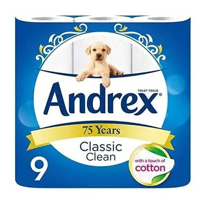 Andrex Classic Clean Toilet Roll Tissue Paper - Rolls