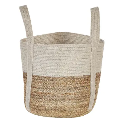 Jute Basket Beige and White SONIPAT