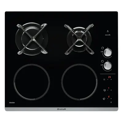 BRANDT BPI6414BM Mixed Gas and Induction Hob cm Hobs counter top