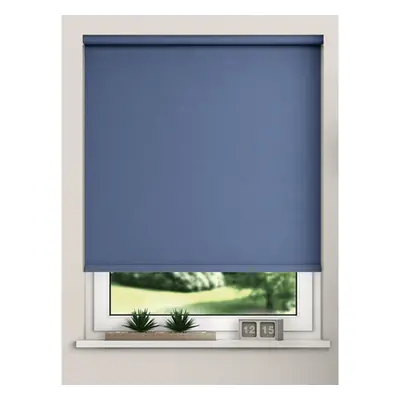 (140cm) Navy 100% Thermal Blackout Roller Blind For Windows