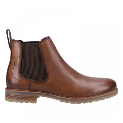 (12 (Adults')) Russell | Tan | Men's Classic Chelsea Boots