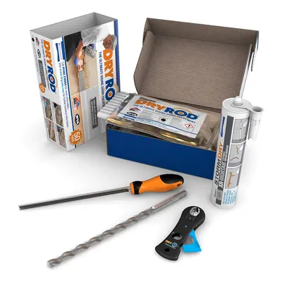 (6m (9" wall)) Dryrod Damp Proofing Rods DPC Kit - BBA Approved Rising Damp Wall Treatment