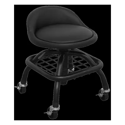 Creeper Stool Pneumatic with Adjustable Height Swivel Seat & Back Rest