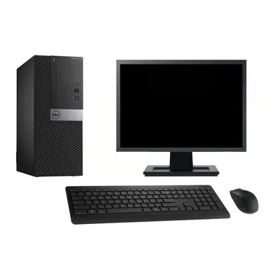 Windows Dell Optiplex MT PC Set i5 16GB 480GB SSD HD 24" TFT