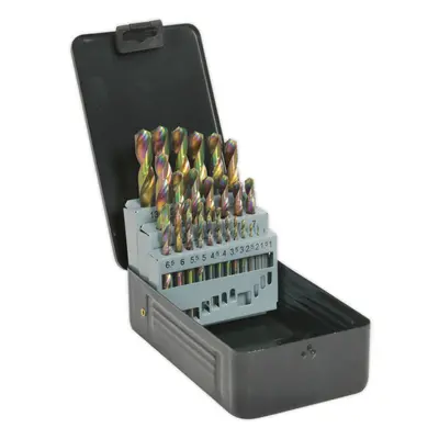 25 Piece Edge Ground HSS Drill Bit Set - 1mm to 13mm - For Hand & Pillar Drills