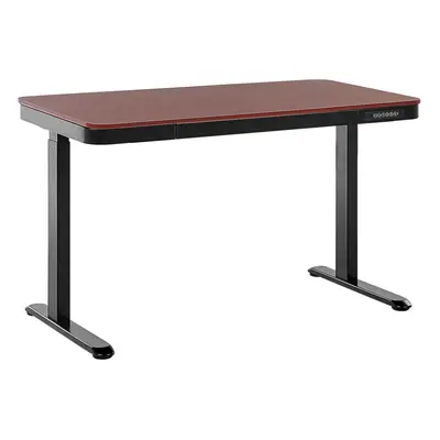 Adjustable Desk Electric Dark Wood KENLY