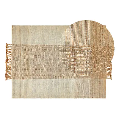 Jute Area Rug x cm Beige HAMZALAR