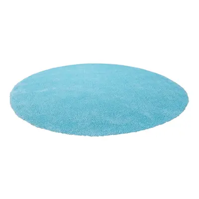 Shaggy Round Rug Ã¸ cm Blue DEMRE