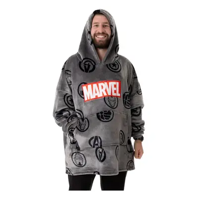 Marvel Blanket Hoodie (Mens Grey)