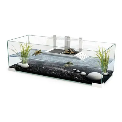 (Tartarium - White) Ciano Tartariums 60 Turtle Tank Terrarium Aquarium Ramp Terrapin Stand