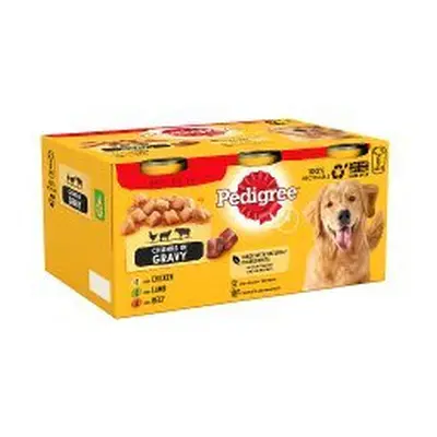 Pedigree Adult Wet Dog Food Tins Mixed in Gravy 400g (Pack of 6)