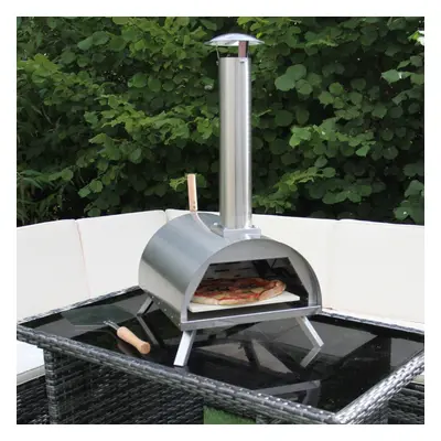 Tabletop Pizza Oven Outdoor Smoker Grill BBQ Stainless Steel Portable | Pizza Stone