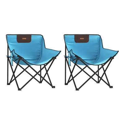 (bright blue) vidaXL Camping Chairs with Pocket Foldable Chair Outdoor Folding Chair pcs