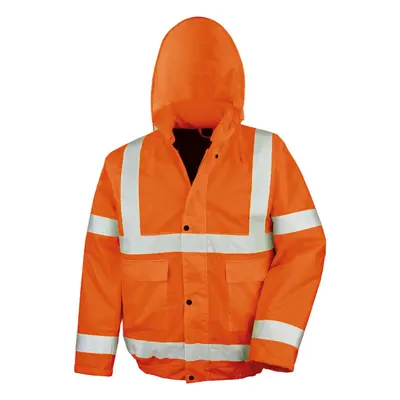 (XXL, Orange) SAFE-GUARD by Result Mens Hi-Vis Winter Blouson Jacket