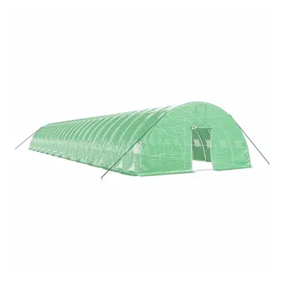 (green, x x 2.85 m) vidaXL Greenhouse Plant House with Steel Frame Polytunnel Greenhouse Green