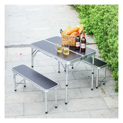 Folding Picnic BBQ Table Bench Set Outdoor Seater Stool Garden Chairs