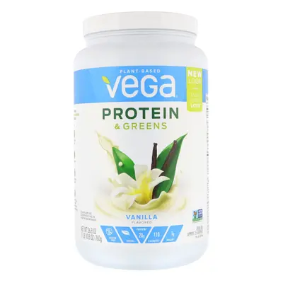 Vega, Protein & Greens, Vanilla Flavored, 1.67 lbs (760 g)