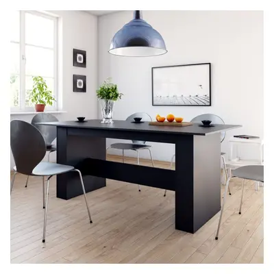 Dining Table Black 180x90x76 cm Chipboard