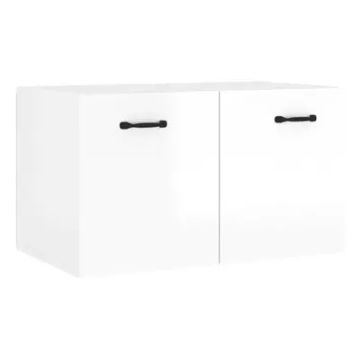 vidaXL Wall Cabinet High Gloss White 80x35x36.5 cm Engineered Wood CD Cabinet