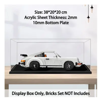 (A) Acrylic Display Case for Lego 10295, Dustproof Clear Display Box Showcase For Lego Porsche T