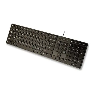 USB Keyboard with Russian English (Cyrillic) Letters/Characters- Full Size Slim Desktop Design