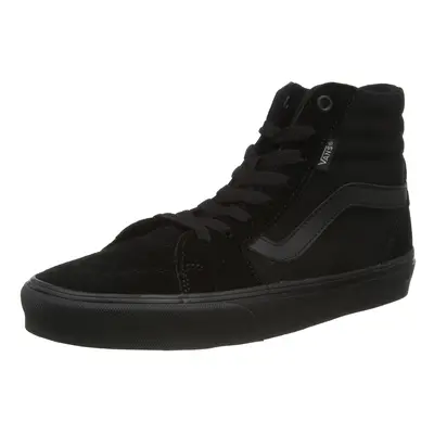 Vans Mens Hi-Top Trainers Sneaker, Suede canvas Black Black