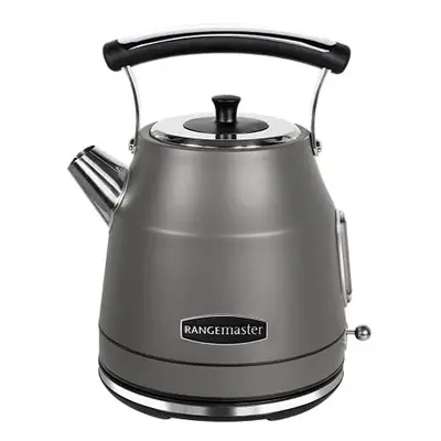 Rangemaster RMCLDK201GY Grey Cordless Electric 1.7L 3kW Classic Kettle with Quick & Quiet Boil, 