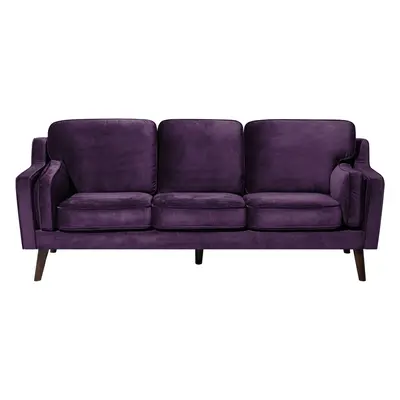 3 Seater Velvet Sofa Purple LOKKA