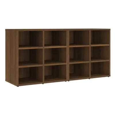 (brown oak, 2) vidaXL Shoe Cabinet Hallway Wall Mounted Shoe Storage Rack Shelf Cupboard