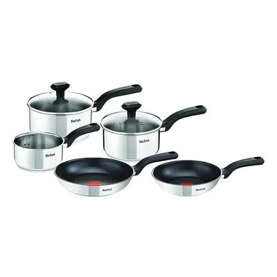 Tefal Piece, Comfort Max, Stainless Steel, Pots and Pans, Induction Set, Silver