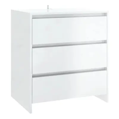 (high gloss white) vidaXL Sideboard Chipboard Storage Side Drawer Cabinet Highboard Multi Colour