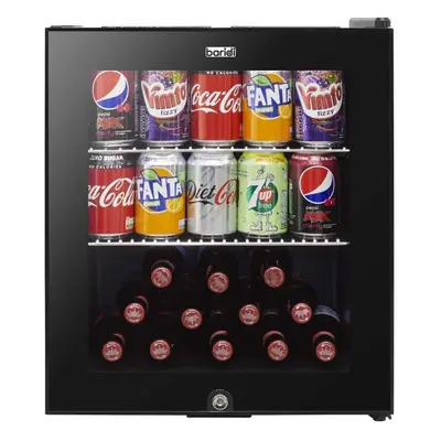 Baridi 46L Wine, Beer & Drinks Fridge Cooler, Thermostat, LED, Lock & Key, Low Energy A+