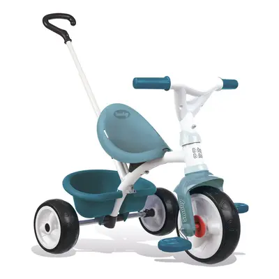 Smoby - Be Move Tricycle (Blue) - Children's tricycle with push bar, seat with safety belt, meta