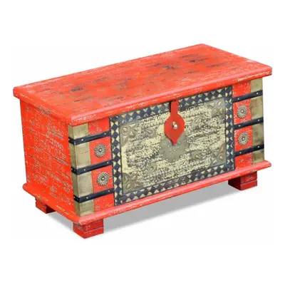 vidaXL Storage Chest Red Mango Wood 80x40x45cm Oriental Design Cabinet Box