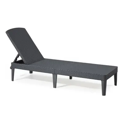 Keter Sunlounger Jaipur Graphite Outdoor Lounger Sunbed Sunlounger