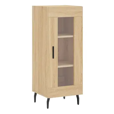 (sonoma oak) vidaXL Sideboard Storage Cabinet Cupboard Side Cabinet White Engineered Wood