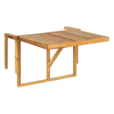 Acacia Balcony Hanging Table x cm Light Wood UDINE