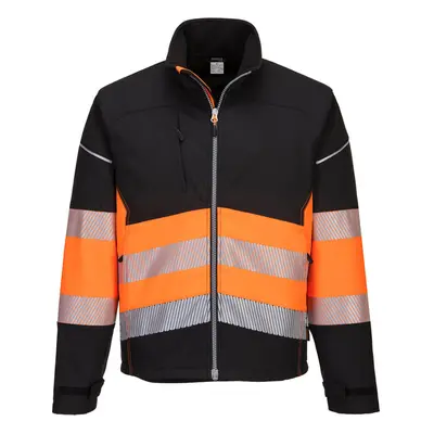 (Black/Orange, 3XL) Portwest PW3 Hi-Vis Softshell Jacket Class