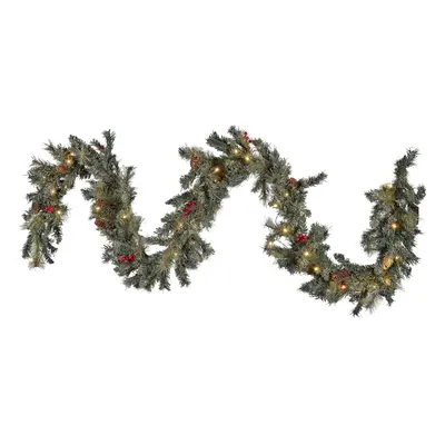 Pre-Lit Christmas Garland cm Green TENALA