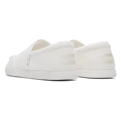 (White, (Adults')) TOMS Alpargata Forward 100% Cotton Men's White Espadrilles