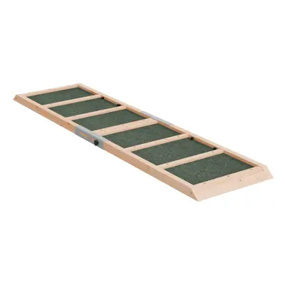 vidaXL Dog Ramp Adjustable Height Pet Ramp Dog Pet Step Green Solid Wood Fir