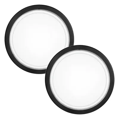 2 PACK Wall Flush Ceiling Light Black Shade White Clear Glass Painted E27 1x60W