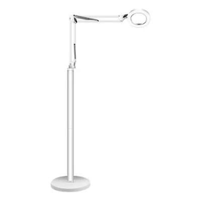 (US Plug) LED Lamp Magnifying Glass Cold Dimmable Floor Light Adjustable Height For Makeup Salon