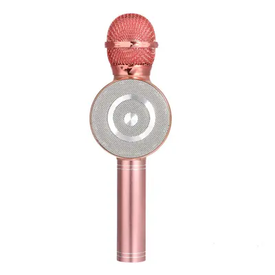 (Rose Gold) kraoke Wireless Microphone 13W*2 HIFI Stereo Speaker DSP Noise Reduction TF Card AUX