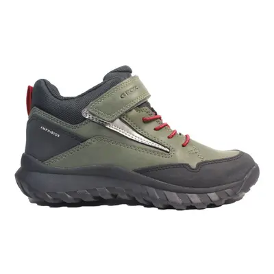 (11.5 (Children's)) J Simbyos | Dark Green/Red | Childrens Waterproof Ankle Boots