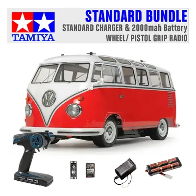 TAMIYA RC Volkswagon Type Combi M-06 1:10 Standard Wheel Radio Bundle