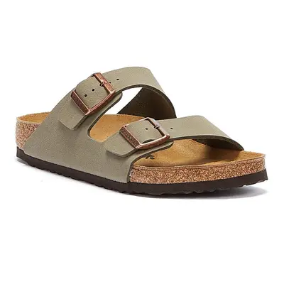 (Grey, 3.5 (Adults')) Birkenstock Arizona Birko Flor Stone Nubuck Narrow Sandals