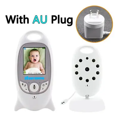 (AU Plug) 2.4G Baby Monitor Wireless Digital Video Baby Monitor 1080P Night Vision Two Way Audio