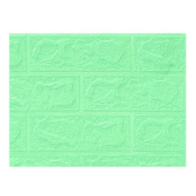 (Light Green) 20Pcs/Set 3D Brick Wall Sticker Self-adhesive Panel Decal Waterproof PE Foam Wallp