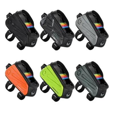 (Yellow) Bicycle Top Tube Phone Bag Hard Case Waterproof Headphone